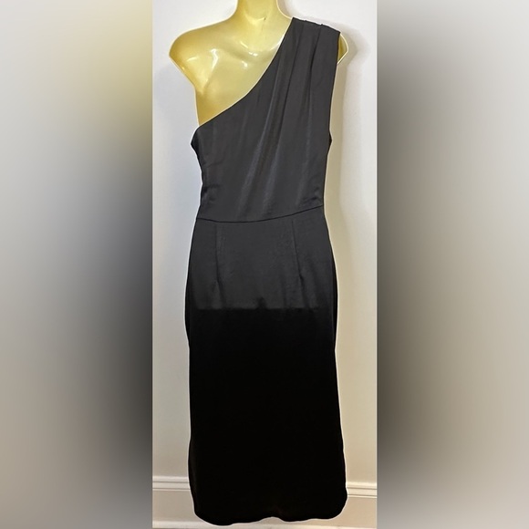 Elliatt Cassini Black Asymmetrical Ruched One Shoulder Dress size M - Picture 2 of 9